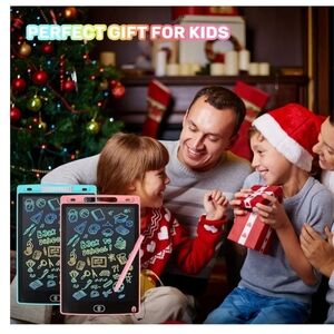 LCD Writing Tablet - 2 Tablet Set  for Kids And Adult  - Blue And Black